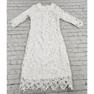 DAINTY JEWELLS Little Lady Gardenia Lace Crochet Midi 3/4 Sleeve GIRLS XXL